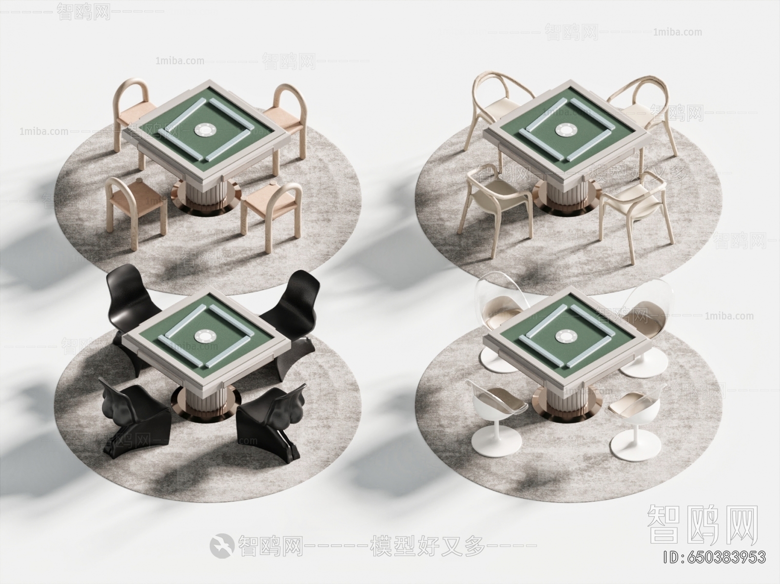 Modern Mahjong Tables And Chairs