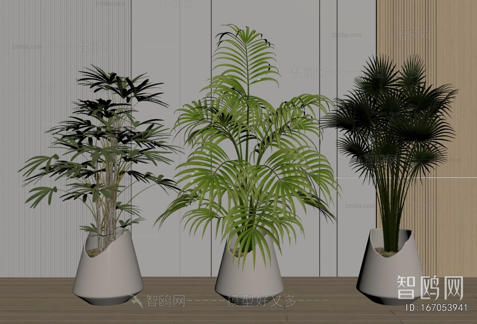 Modern Ground Green Plant Potted Plants