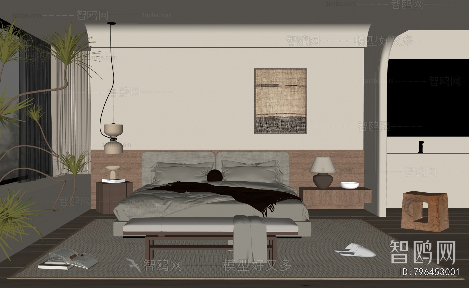 Wabi-sabi Style Bedroom