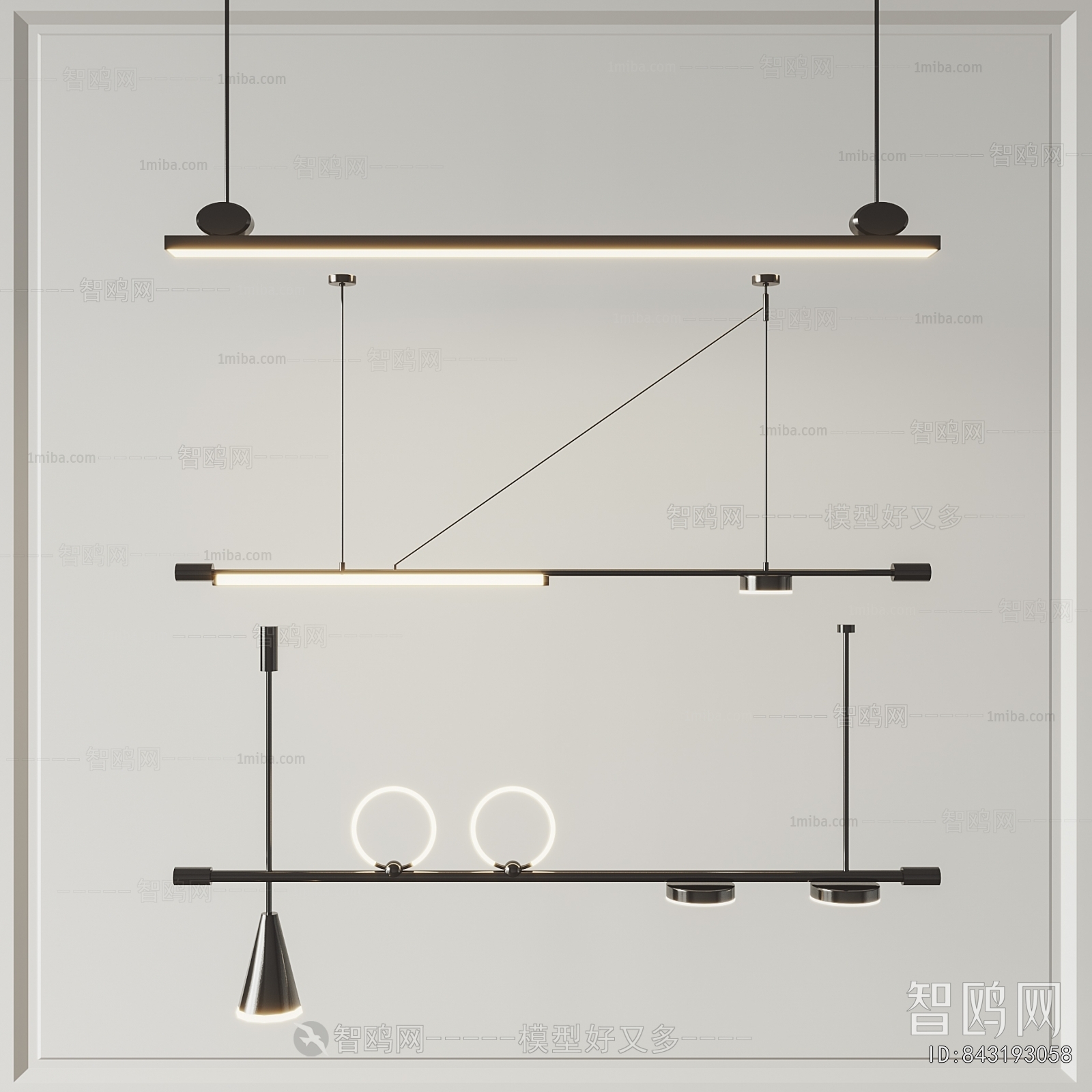 Modern Long Chandelier