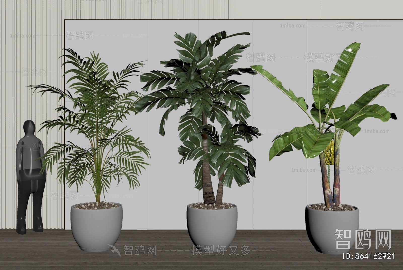 Modern Ground Green Plant Potted Plants