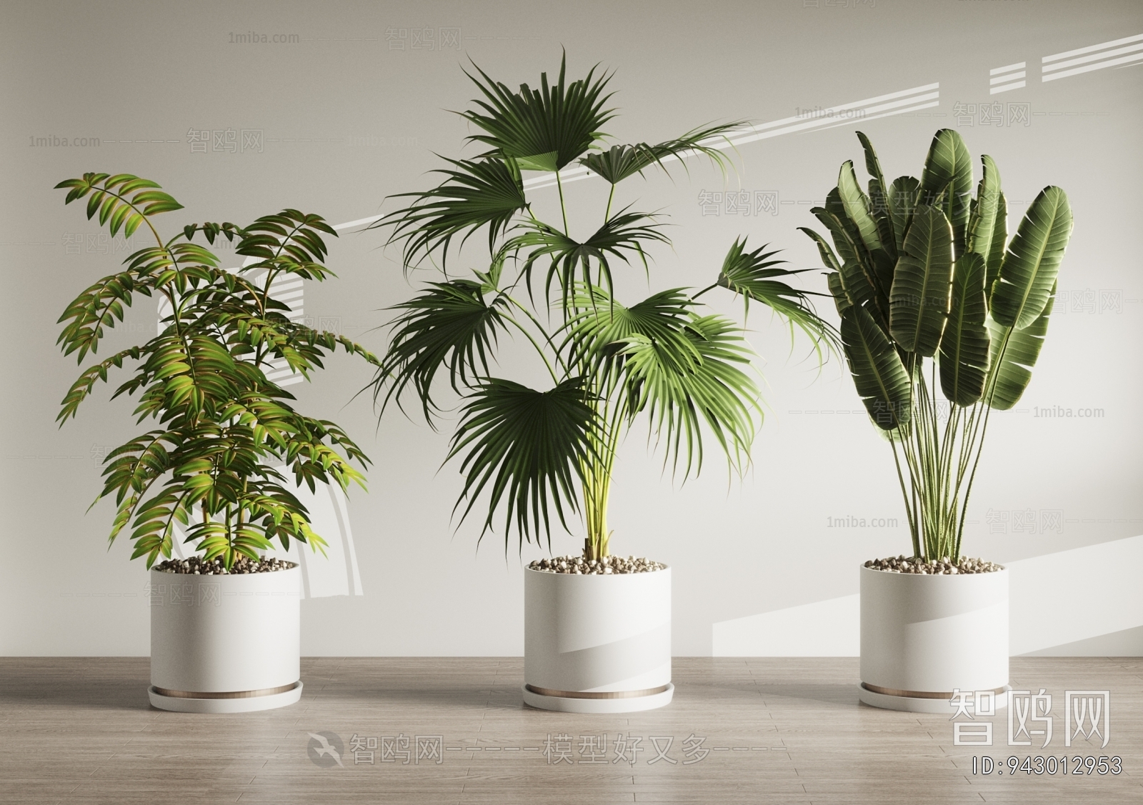 Modern Ground Green Plant Potted Plants