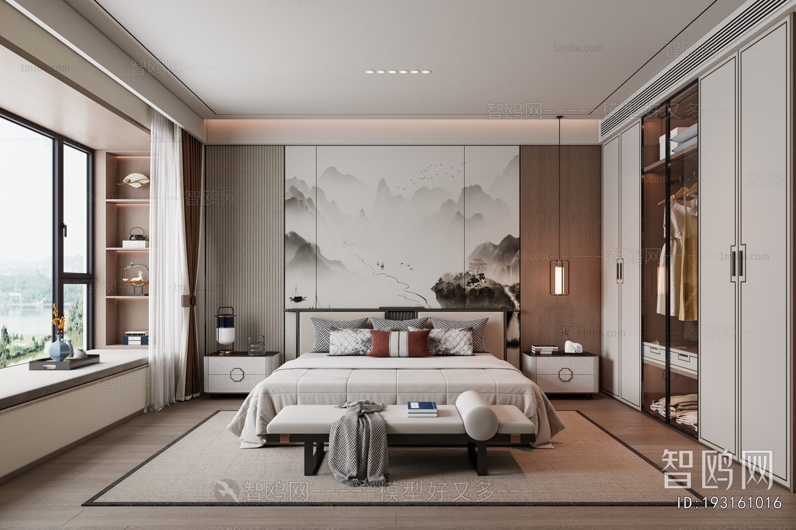 New Chinese Style Bedroom