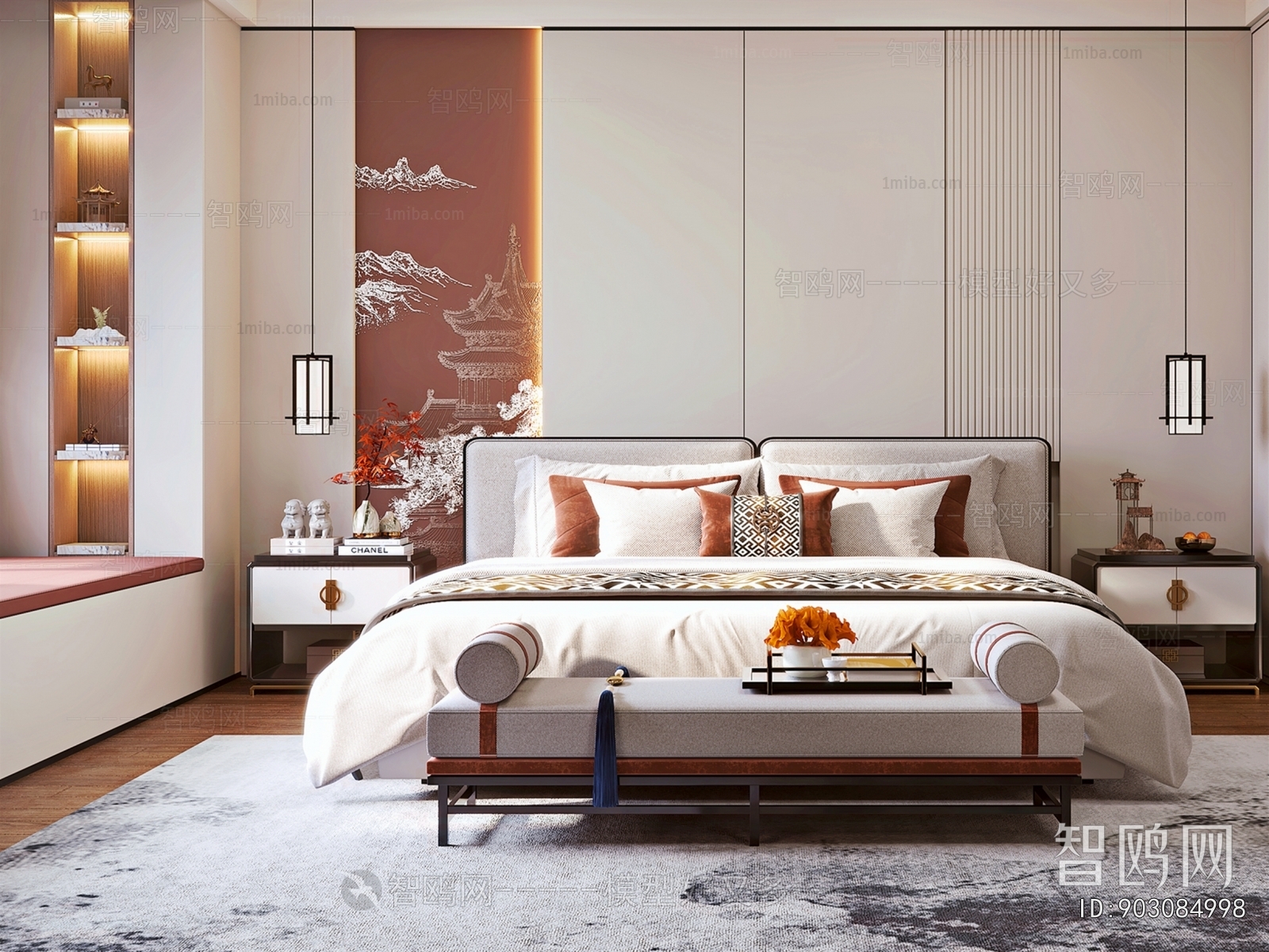 New Chinese Style Bedroom