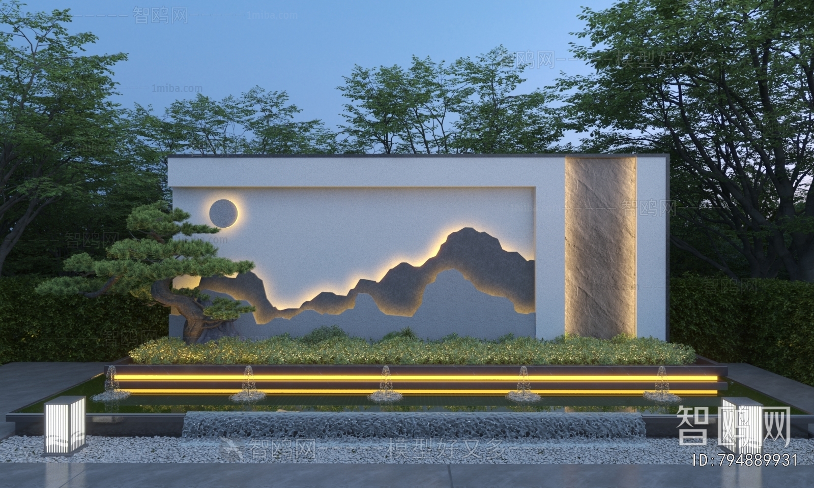 New Chinese Style Landscape Wall