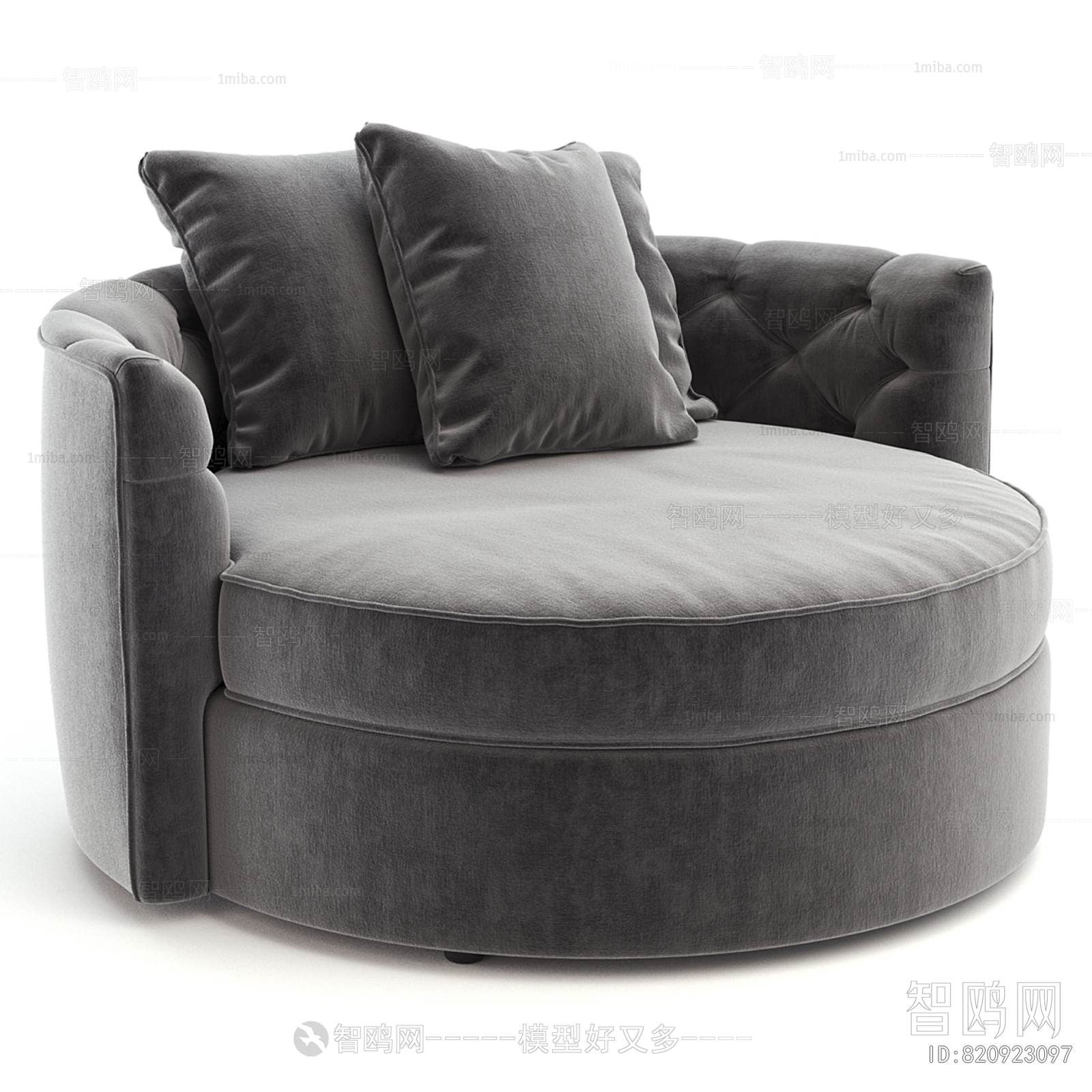 现代圆形单人沙发