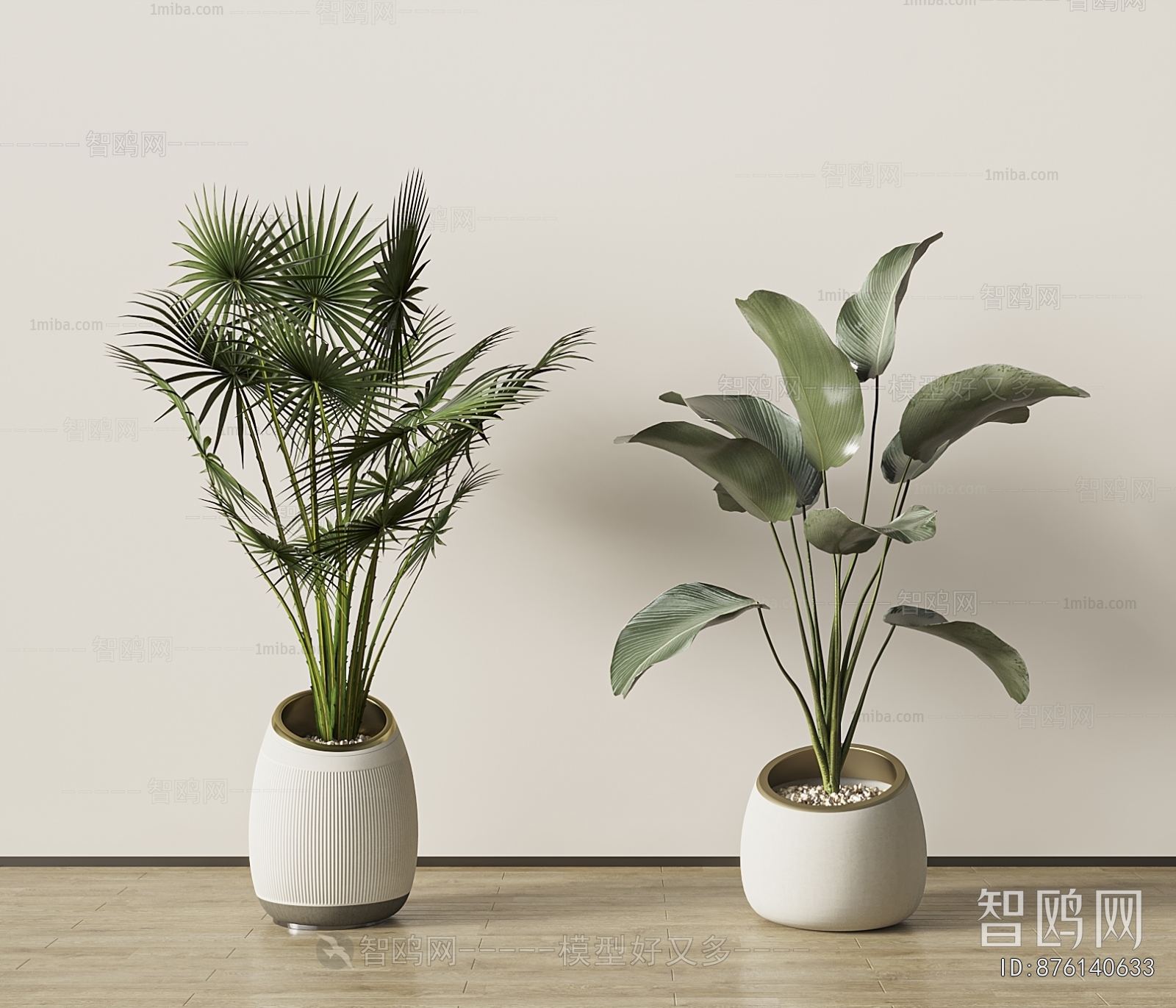 Modern Ground Green Plant Potted Plants