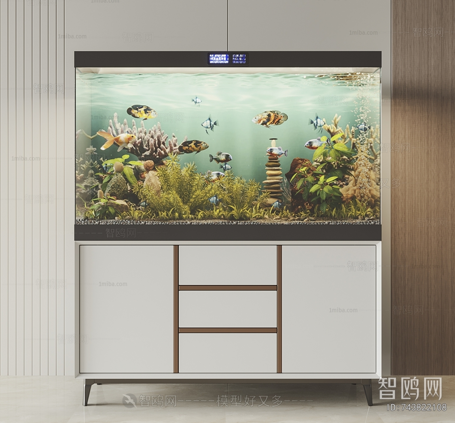 Modern Fish Tank sketchup Model Download - Model ID.743822108 | 1miba