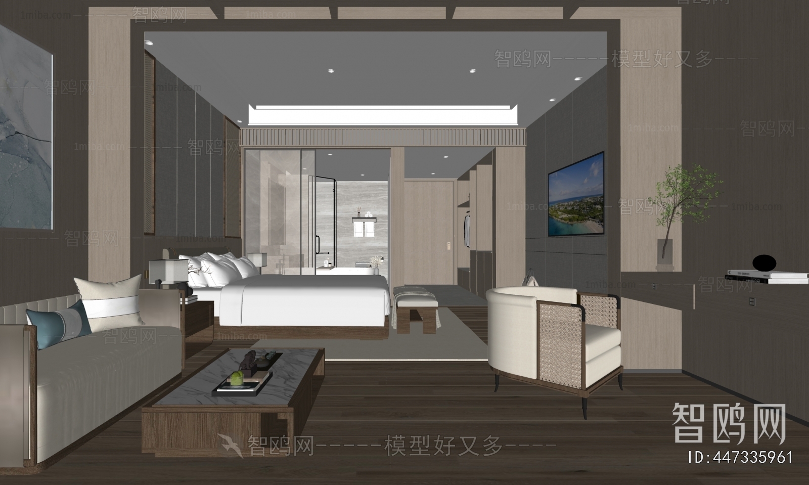 新中式民宿客房单人间
