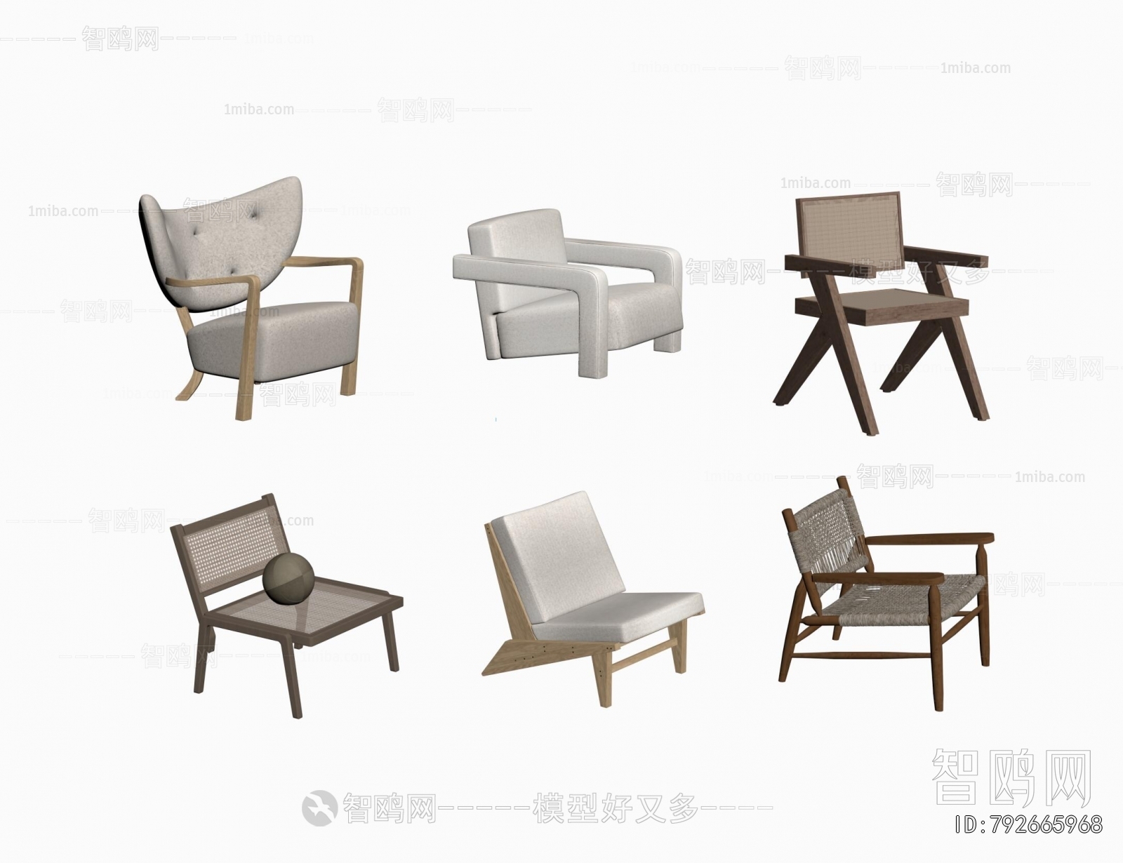 Wabi-sabi Style Lounge Chair