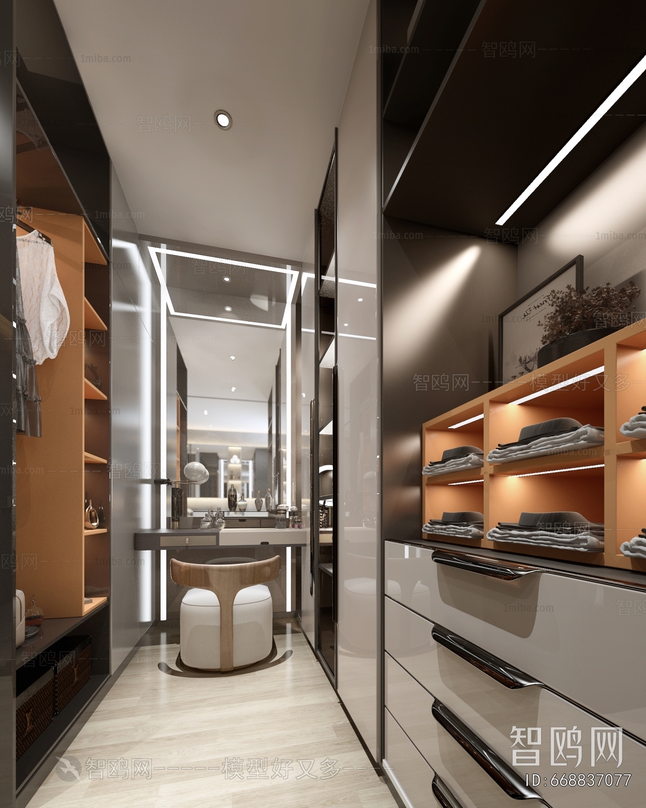 Modern Clothes Storage Area