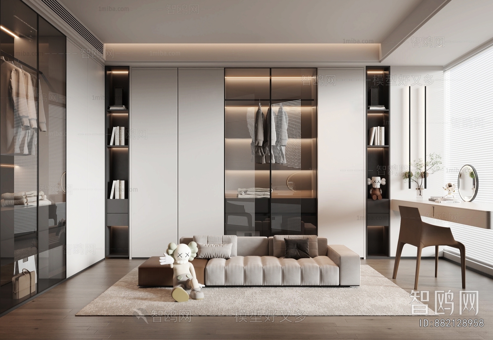 Modern Clothes Storage Area