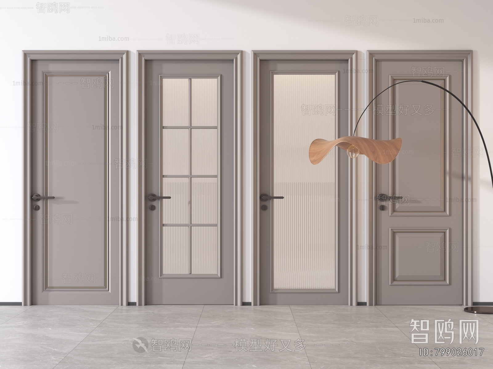 Simple European Style Single Door