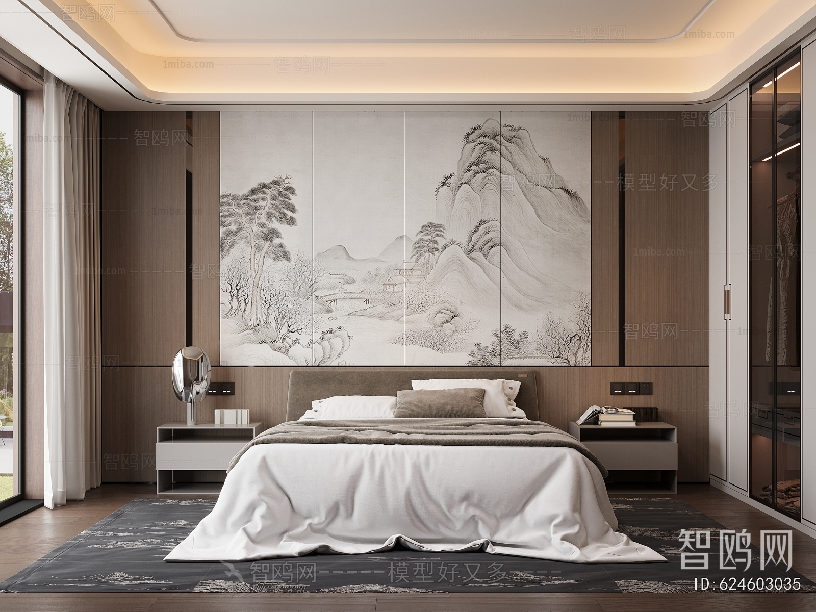 New Chinese Style Bedroom