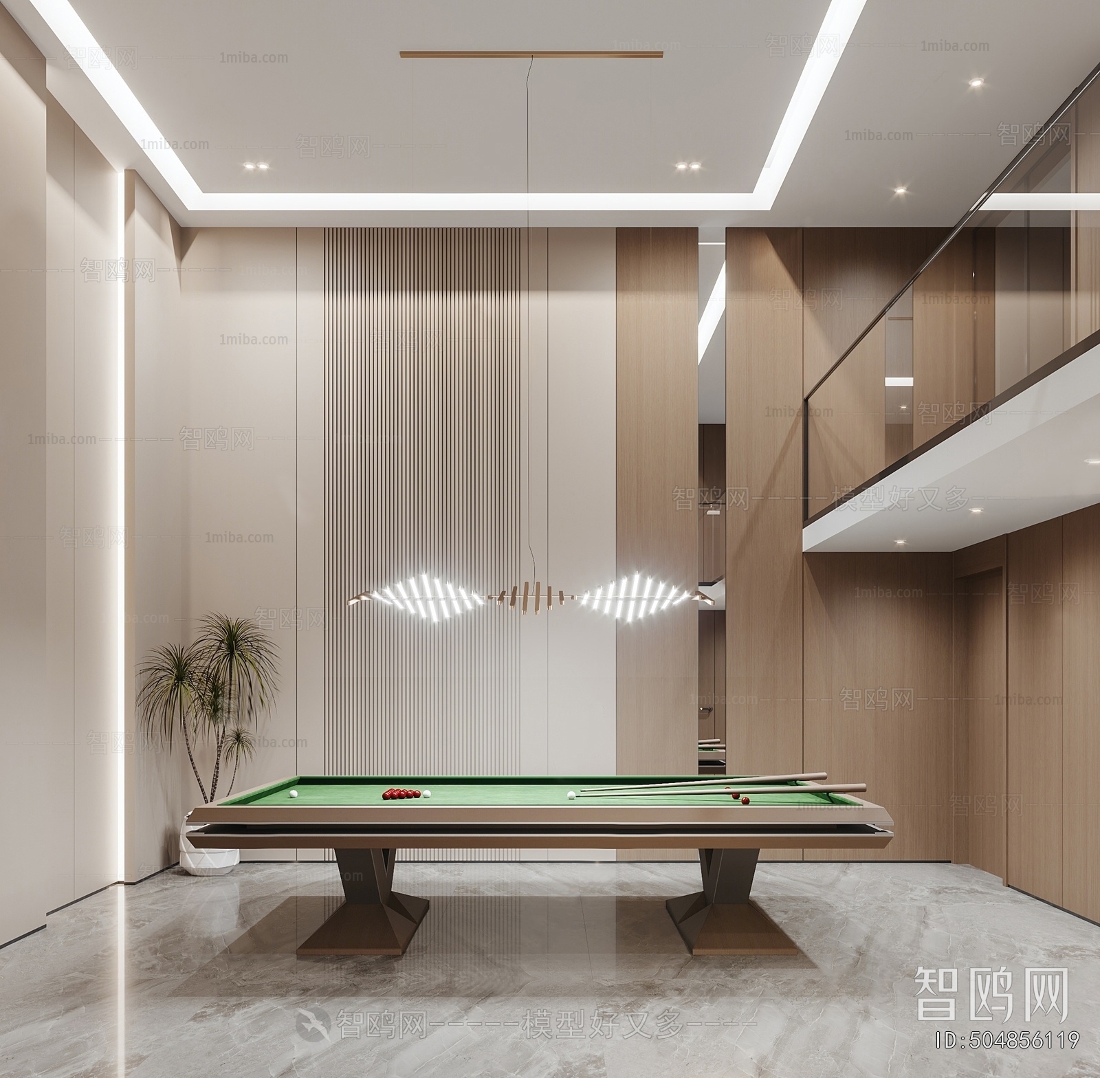 Modern Billiards Room