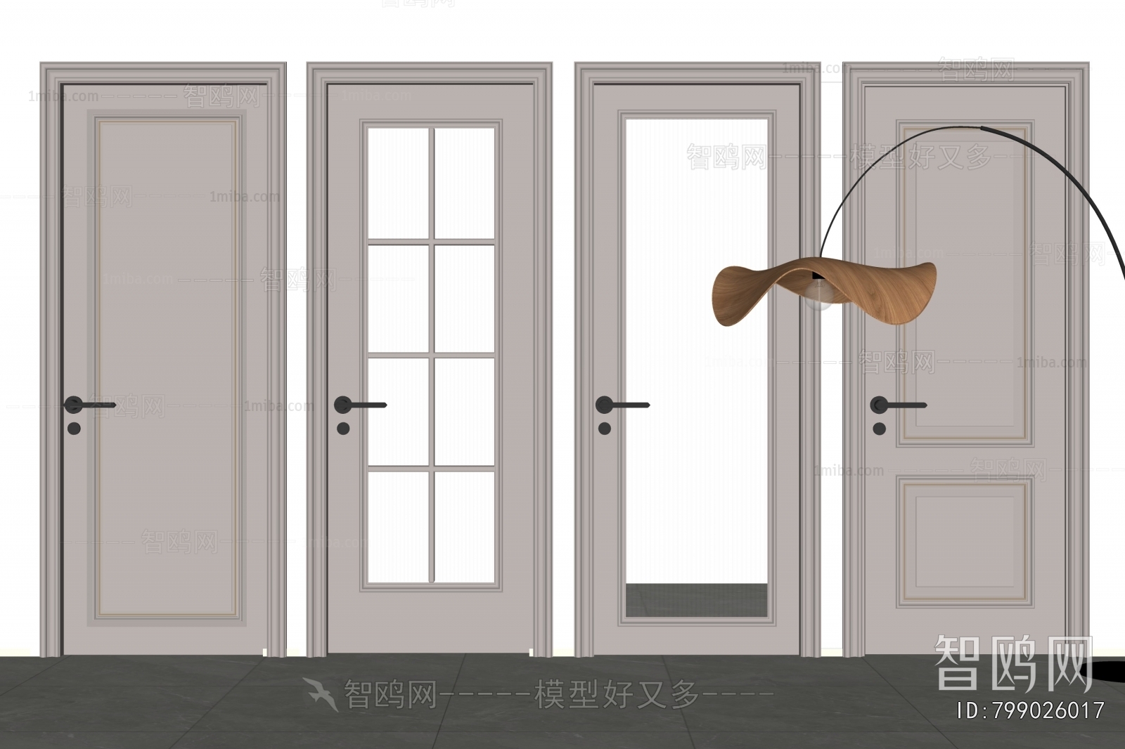 Simple European Style Single Door