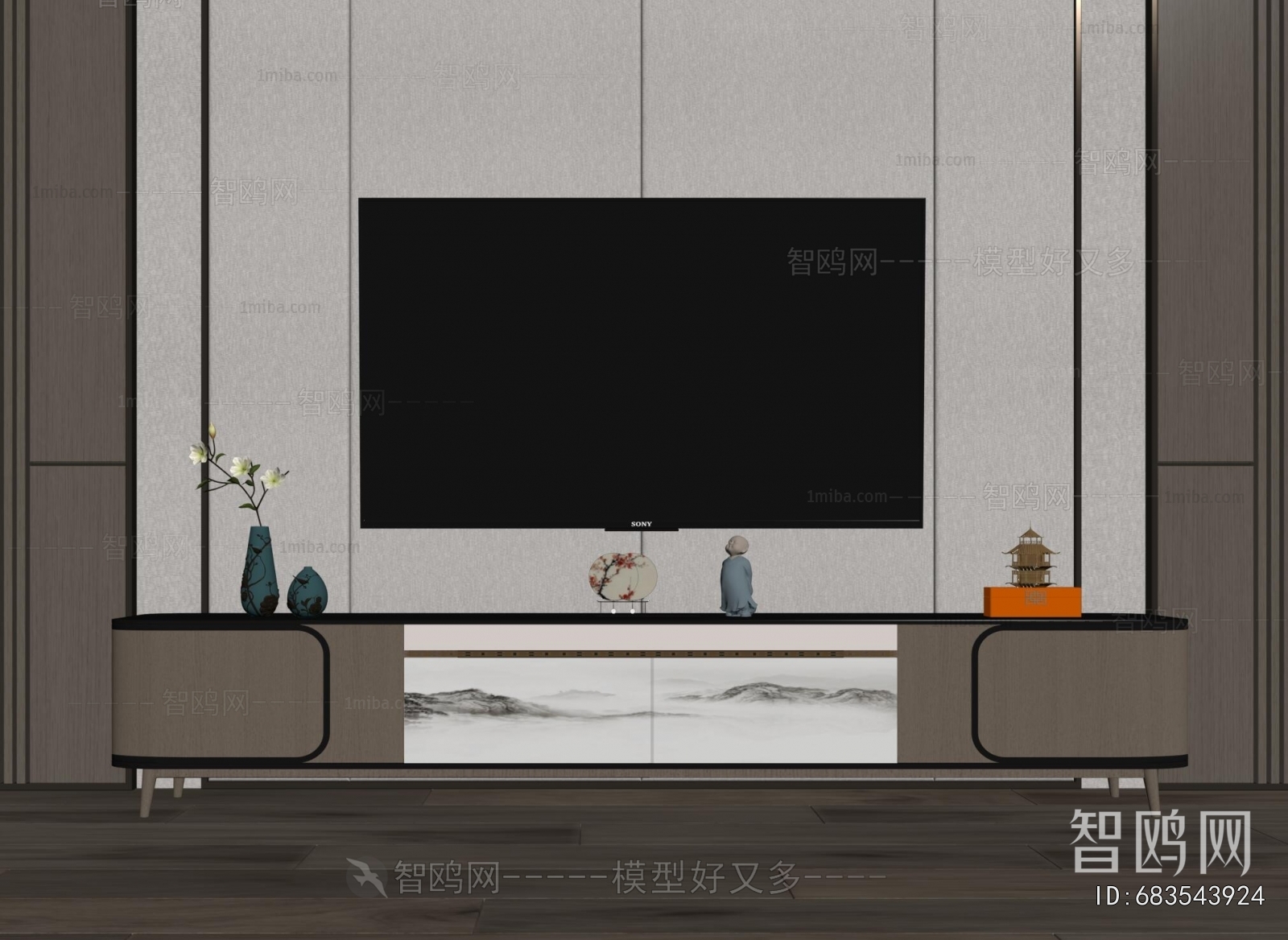 New Chinese Style TV Cabinet