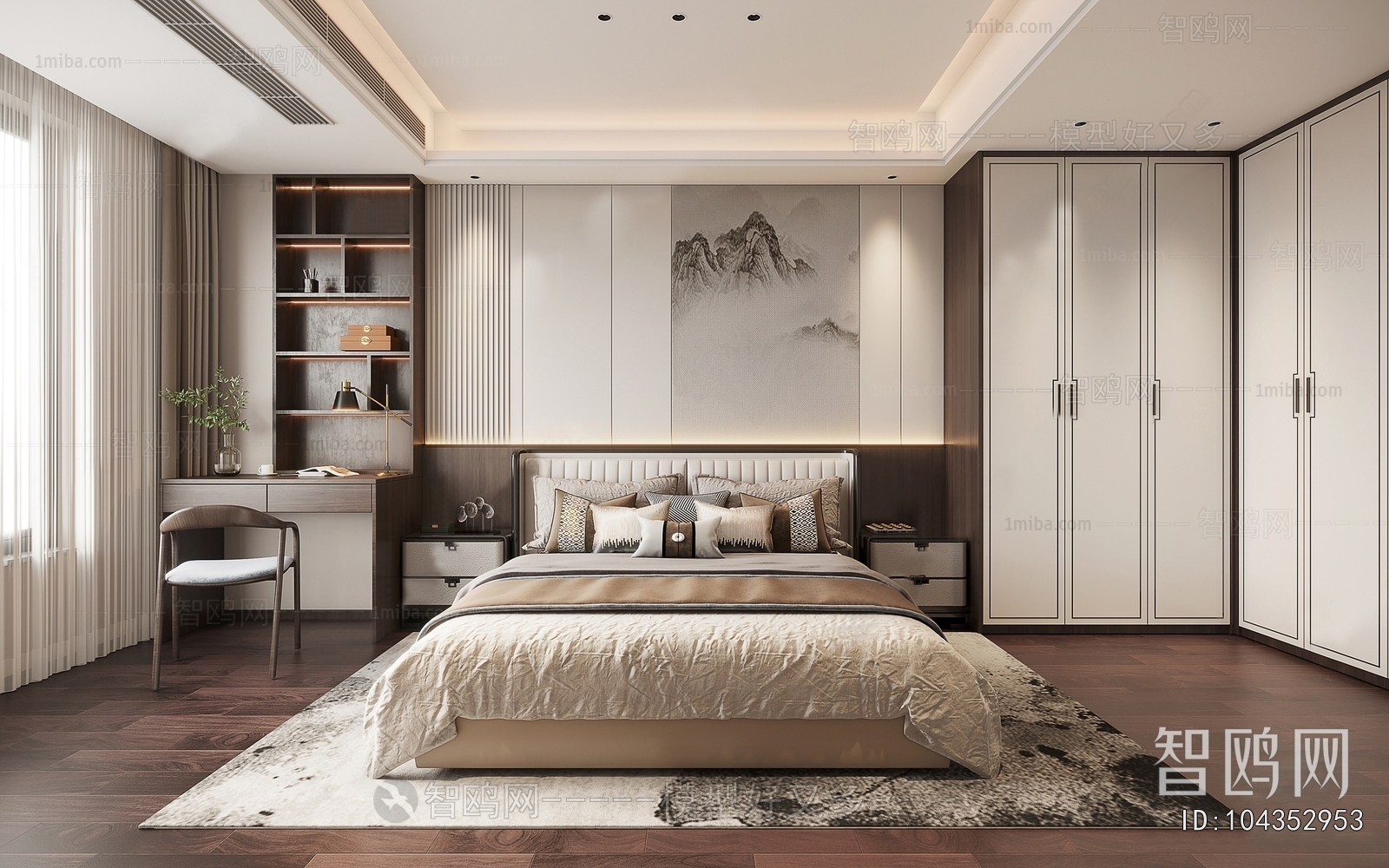 New Chinese Style Bedroom