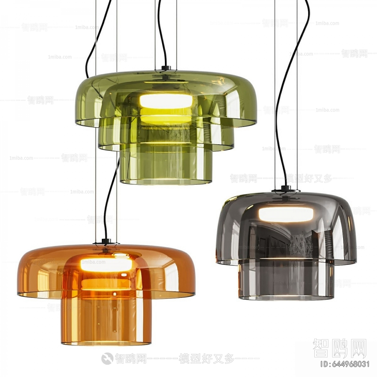 现代玻璃吊灯