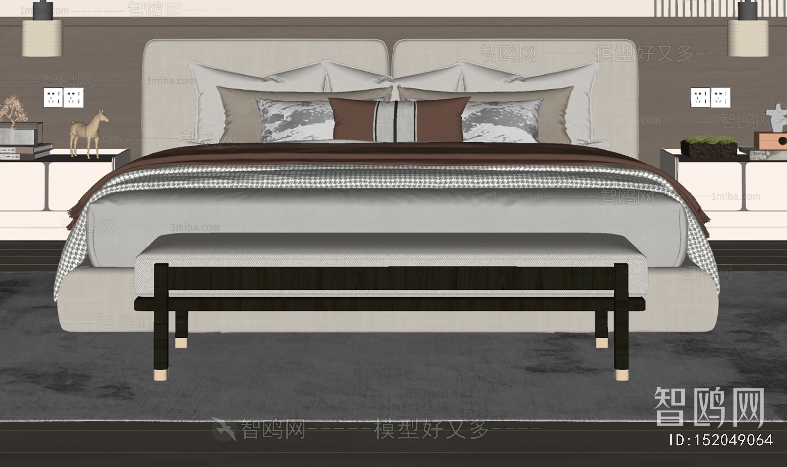 New Chinese Style Double Bed