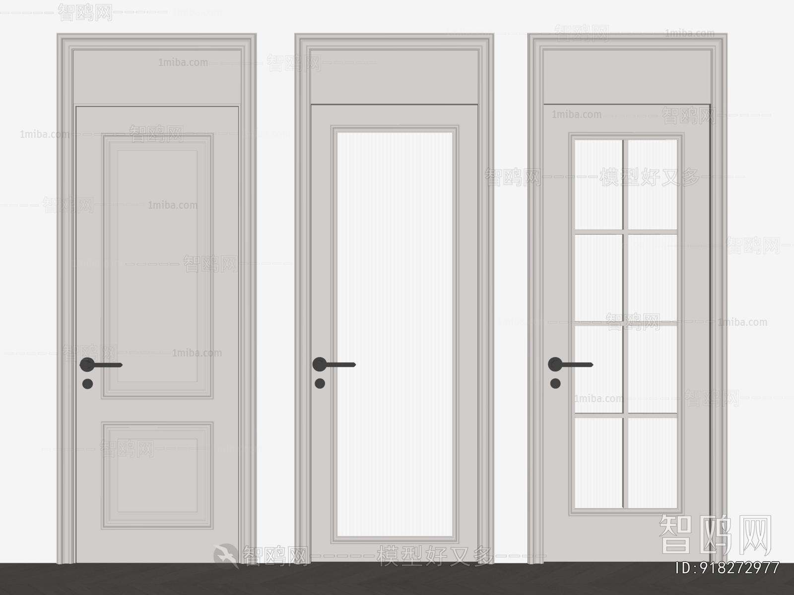 Simple European Style Single Door