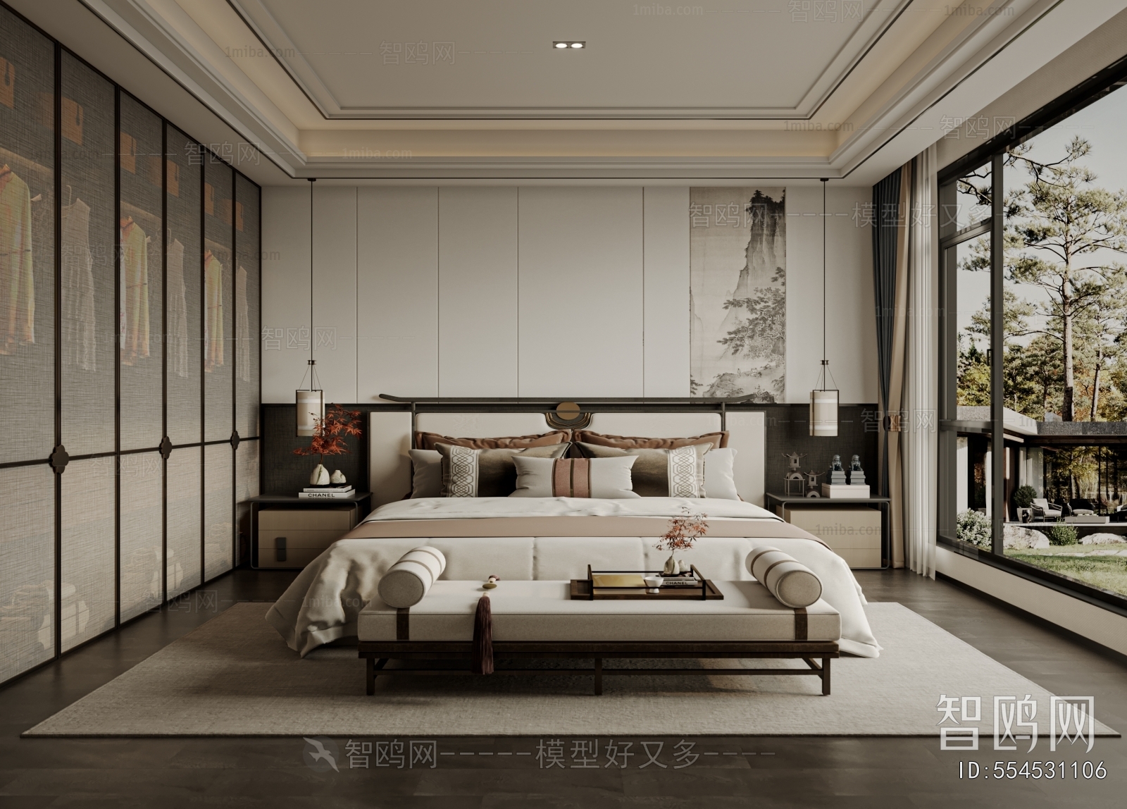 New Chinese Style Bedroom