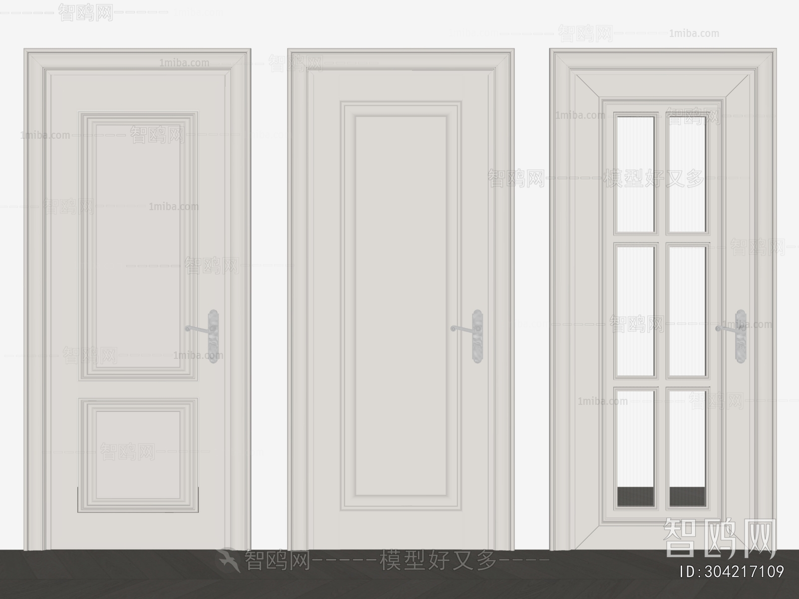 Simple European Style Single Door