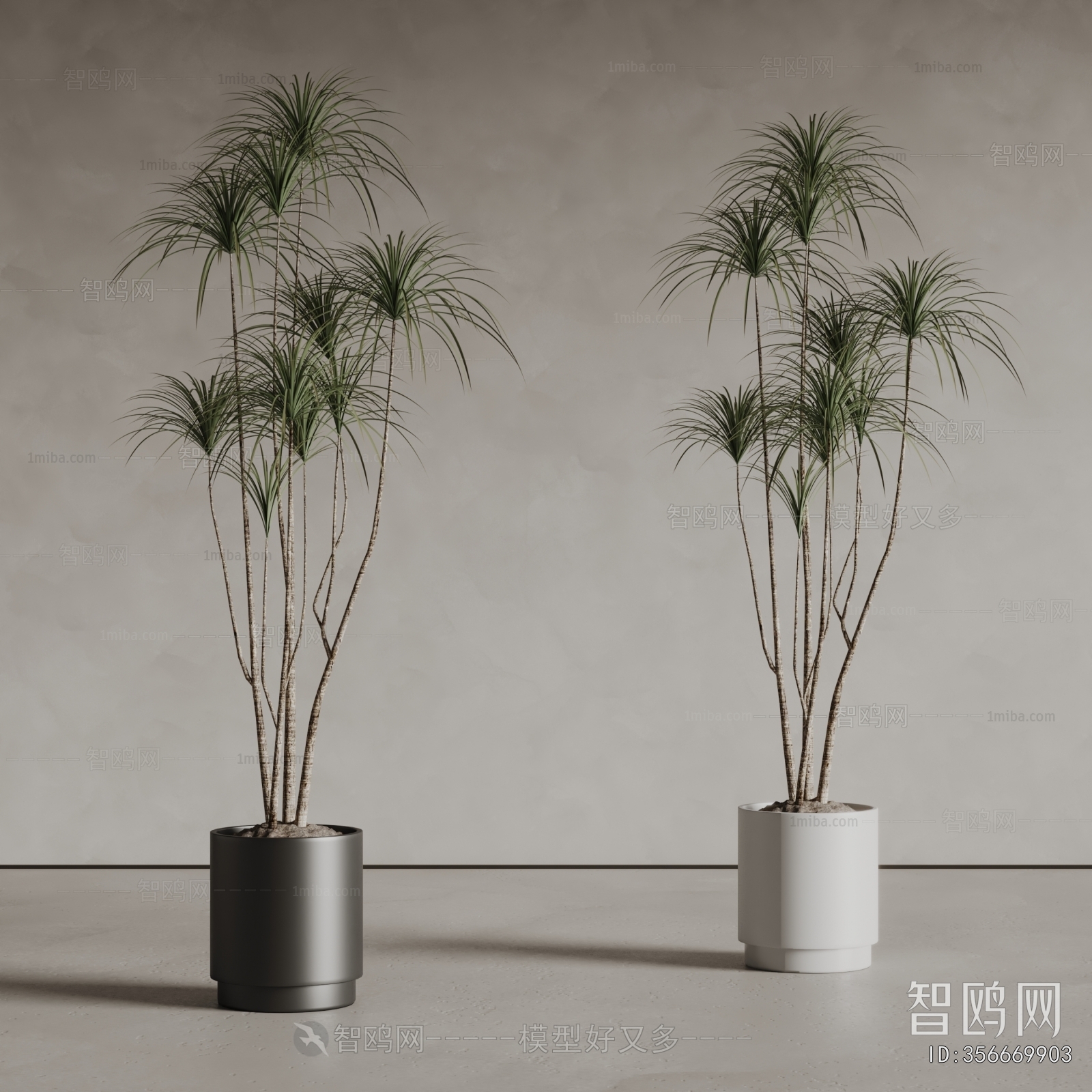 Modern Ground Green Plant Potted Plants