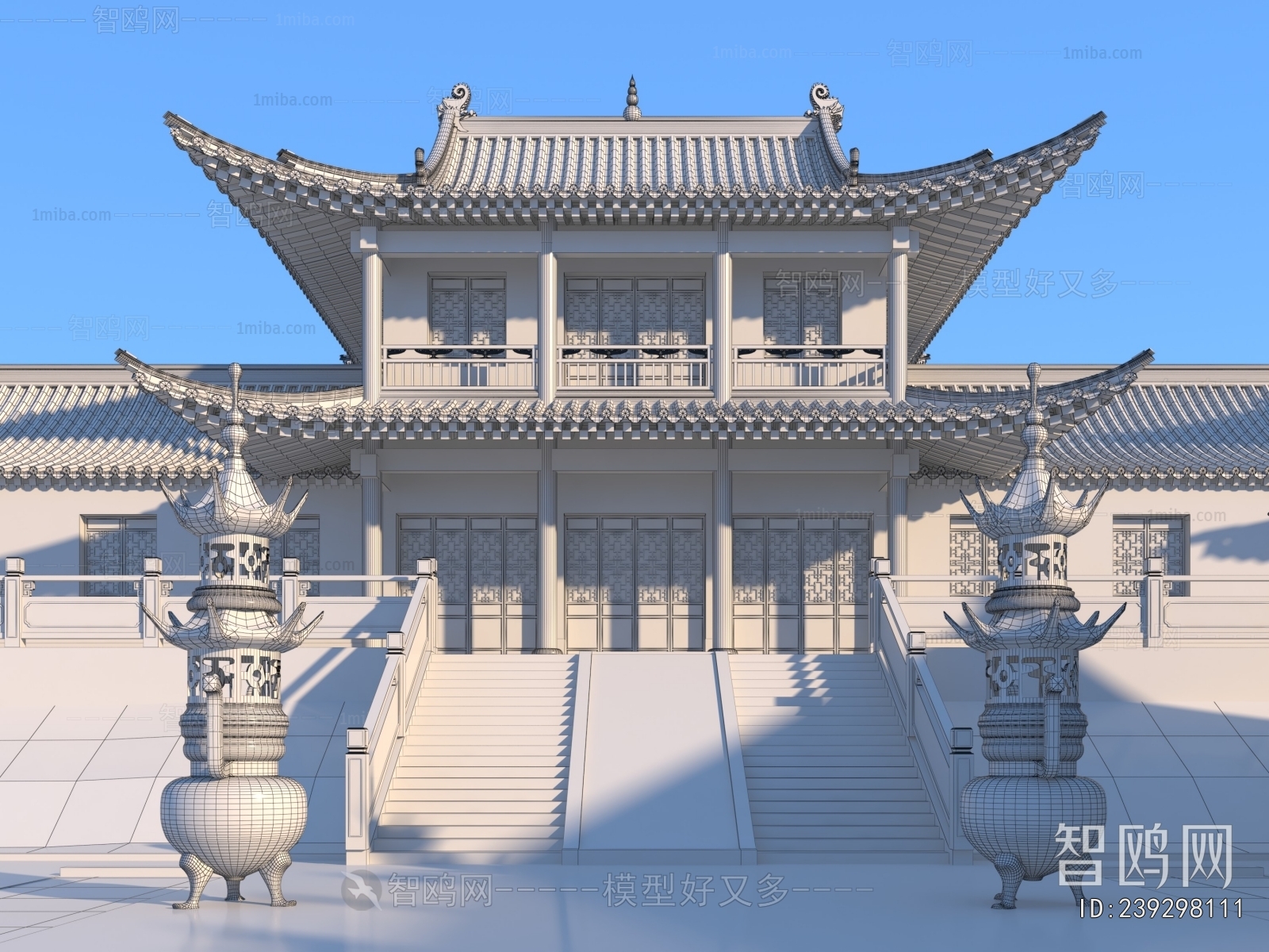 New Chinese Style Ancient Architectural Buildings