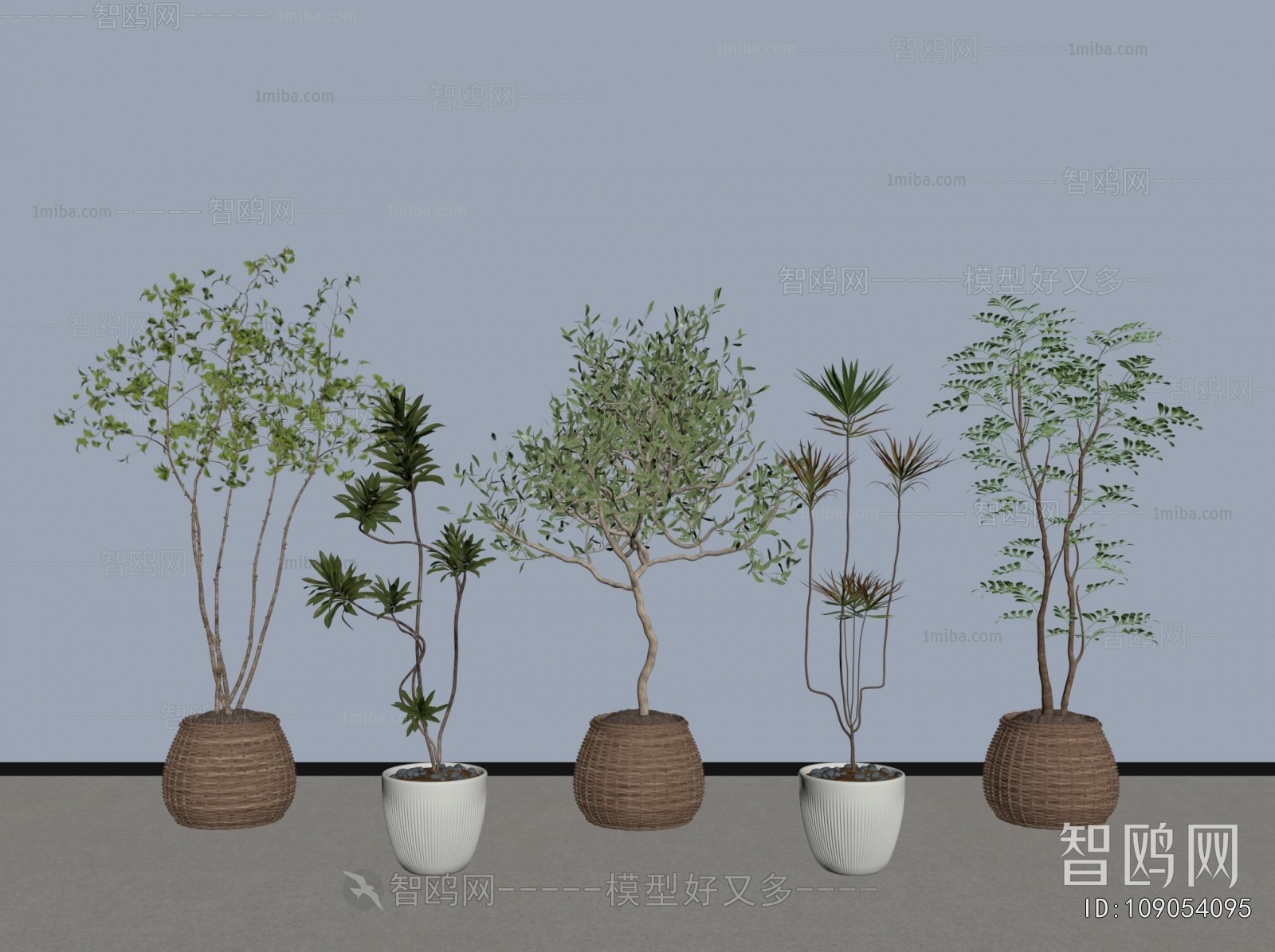 Wabi-sabi Style Ground Green Plant Potted Plants