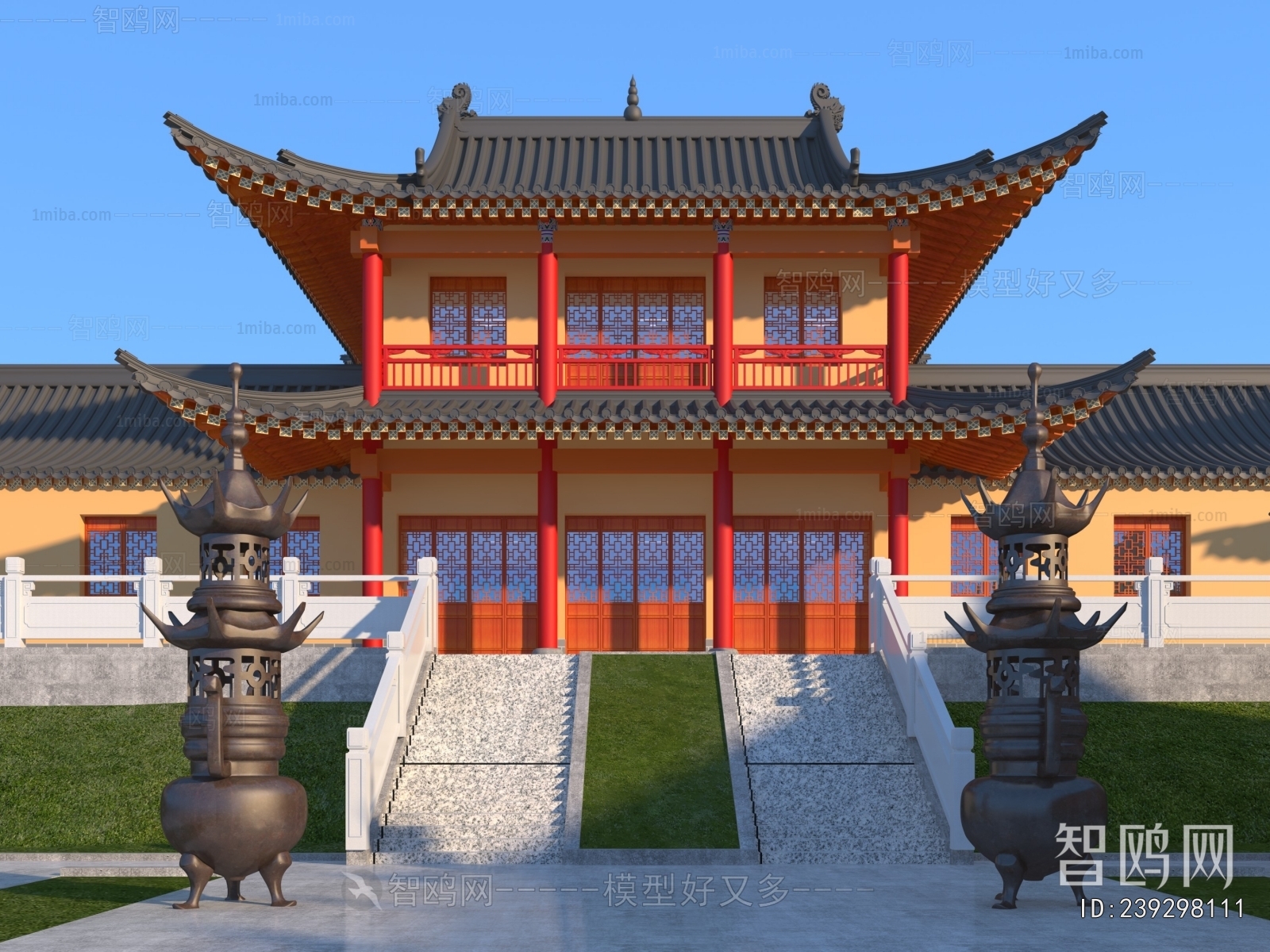 New Chinese Style Ancient Architectural Buildings