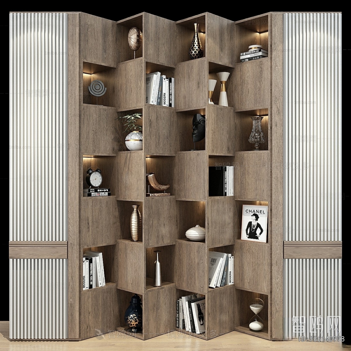 Wabi-sabi Style Bookcase