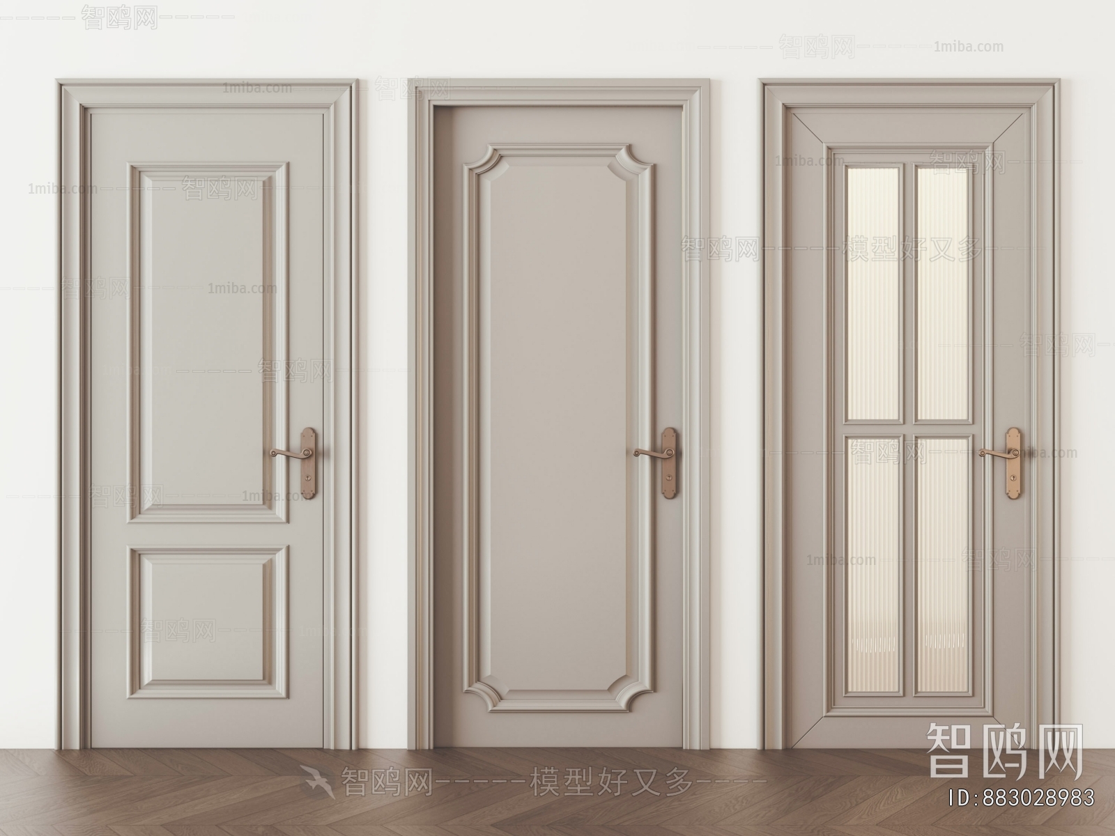 Simple European Style Single Door