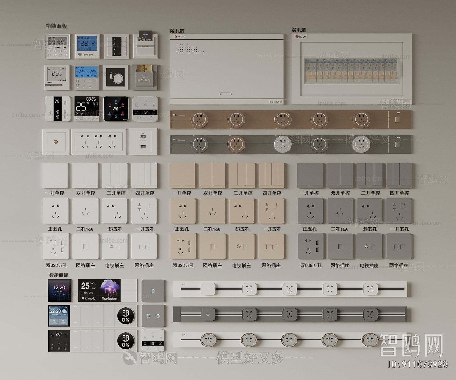 Modern Switch Socket Panel