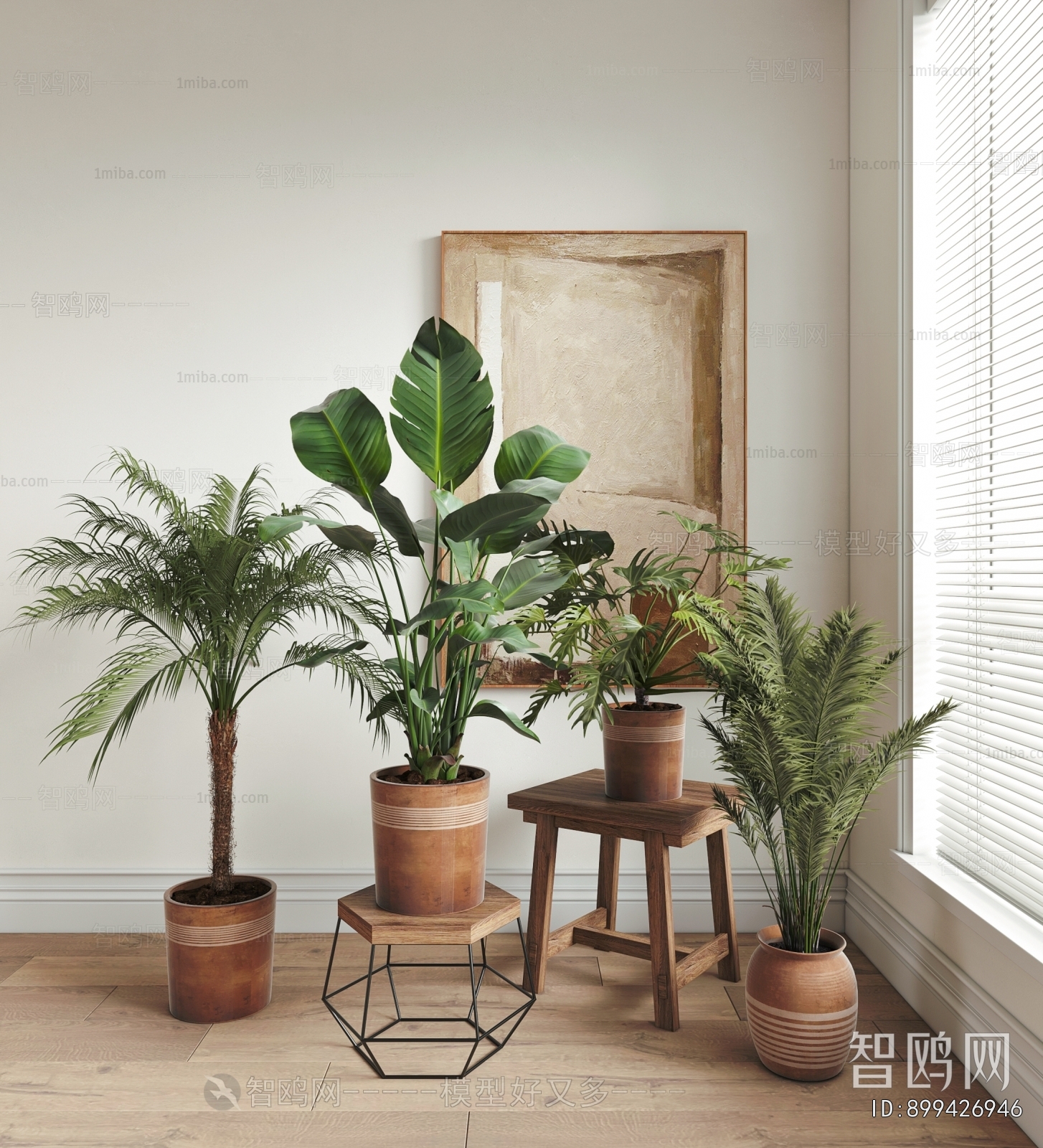 Modern Ground Green Plant Potted Plants