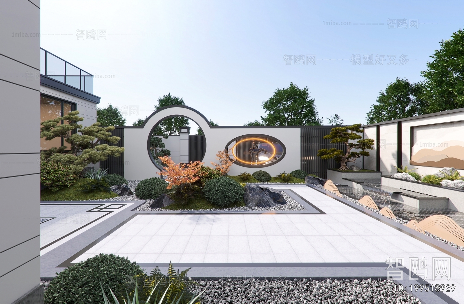 新中式庭院/景观鸟瞰