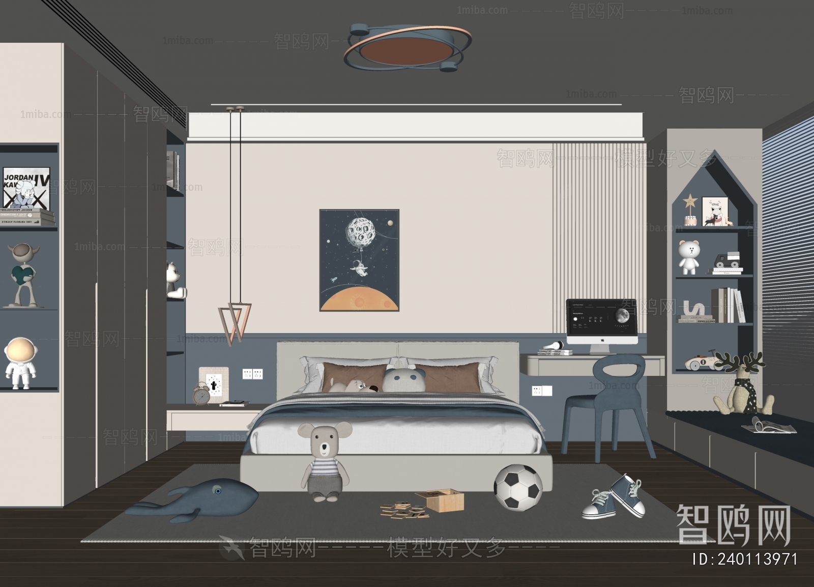 Modern Boy's Room And Son's Room