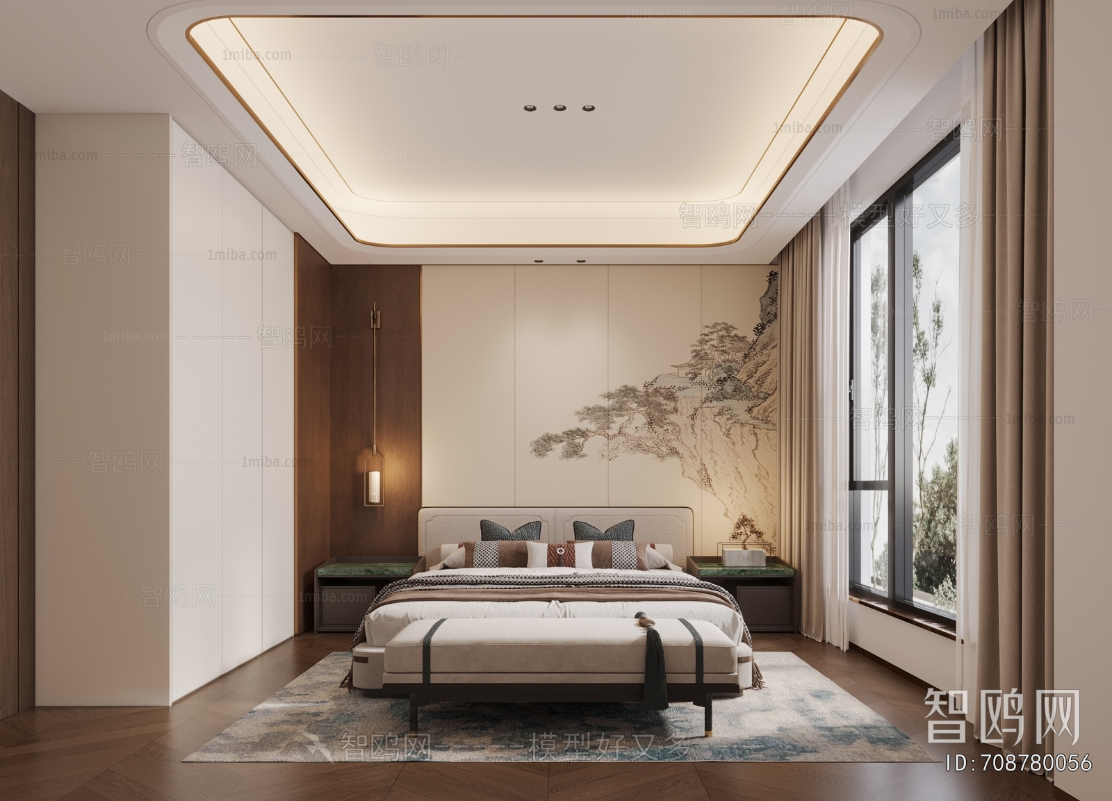 New Chinese Style Bedroom