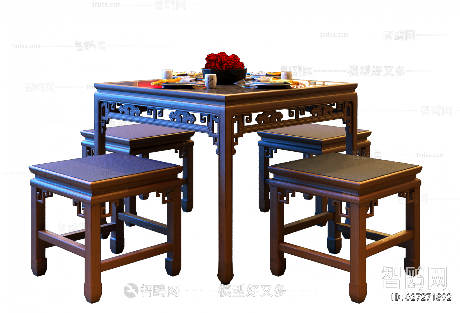 Chinese Style Dining Table And Chairs