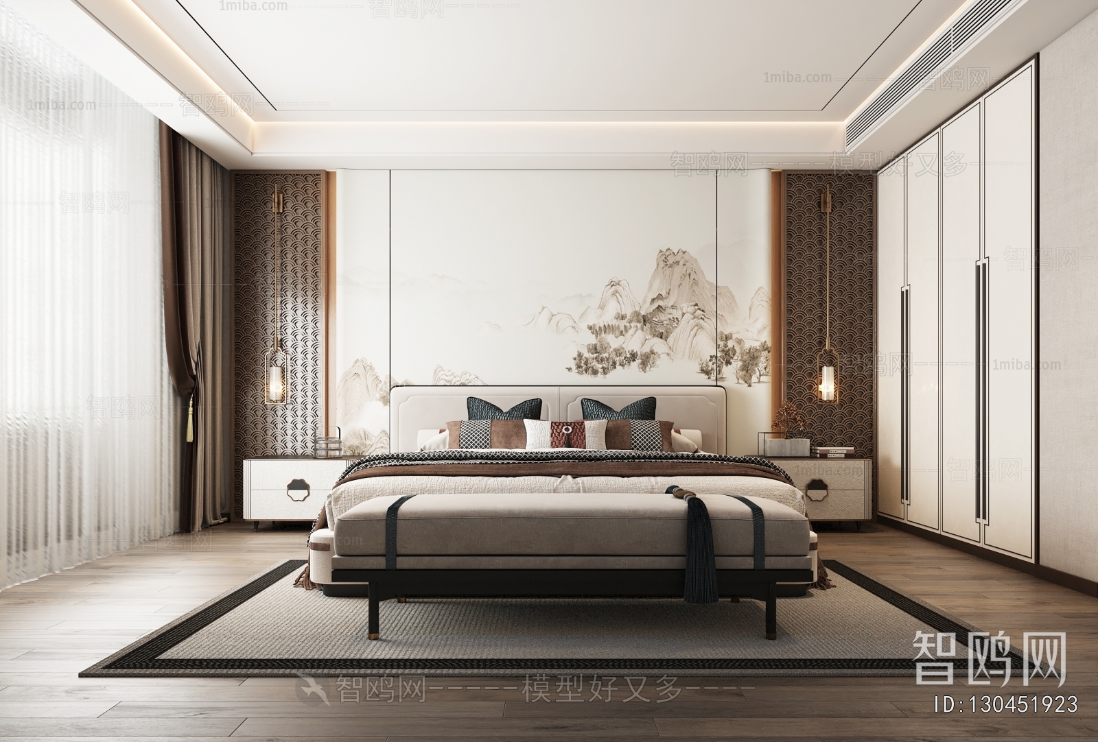 New Chinese Style Bedroom