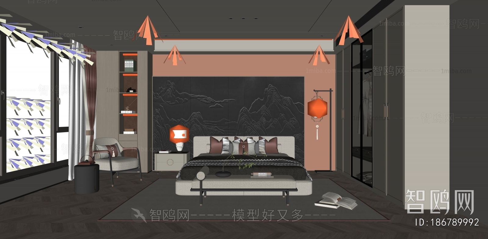 New Chinese Style Bedroom