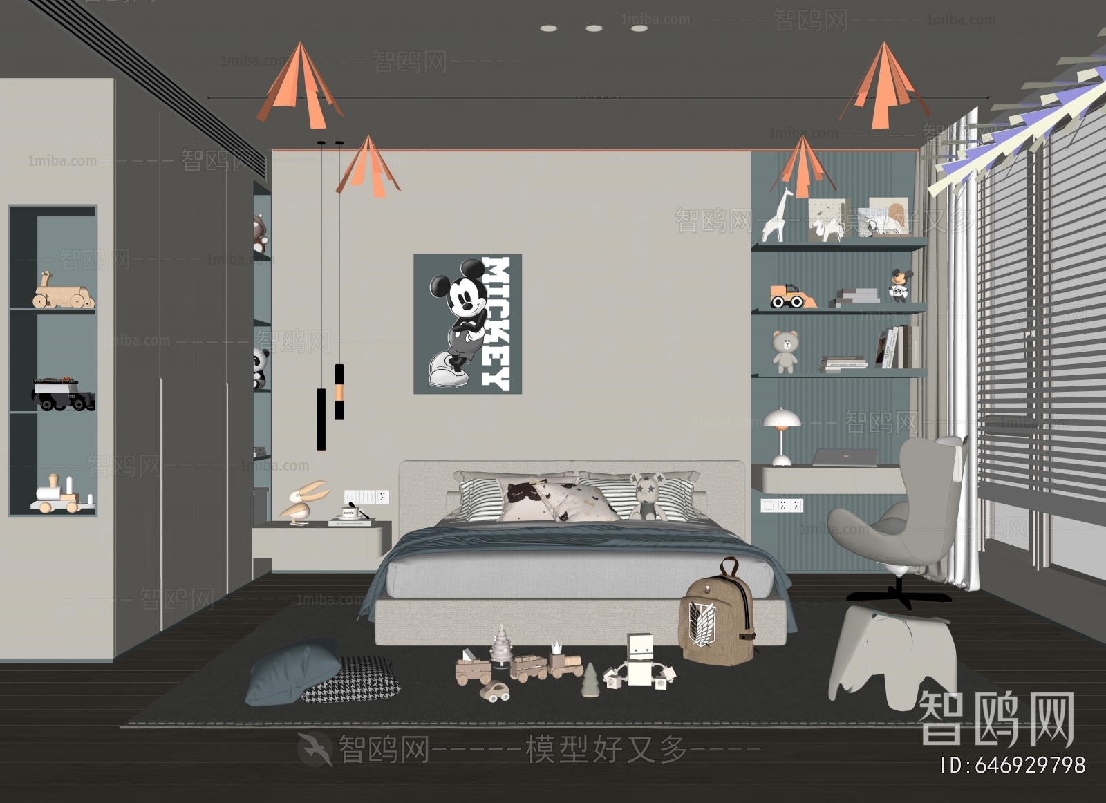 Modern Boy's Room And Son's Room