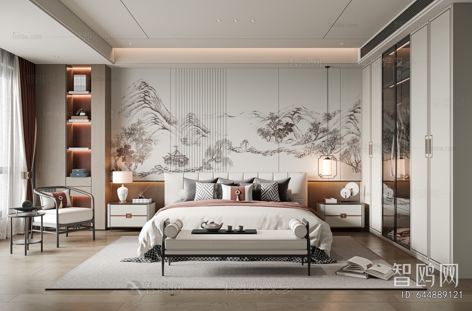 New Chinese Style Bedroom