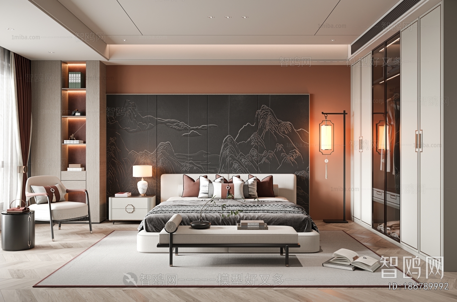 New Chinese Style Bedroom