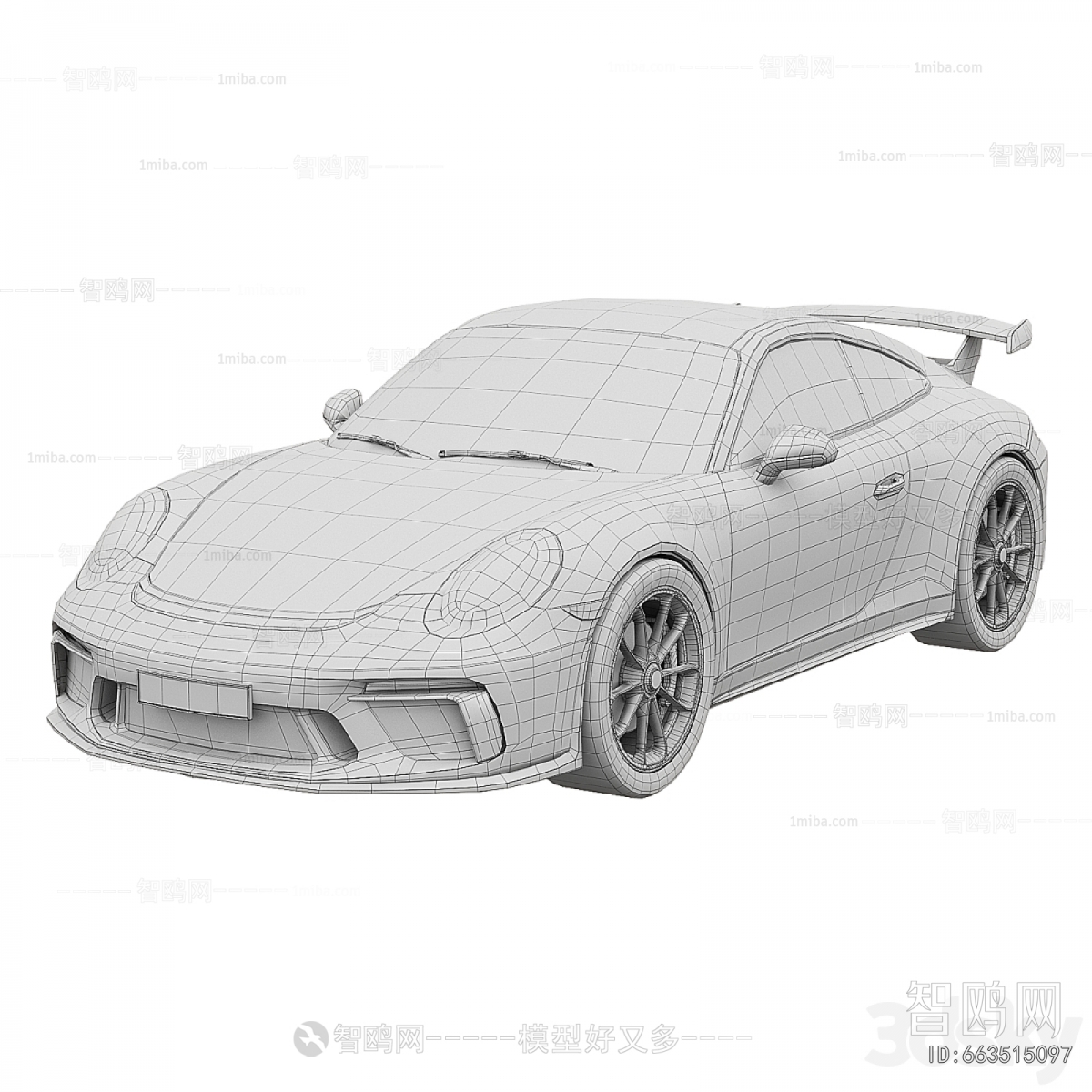 现代保时捷 911汽车3D模型下载