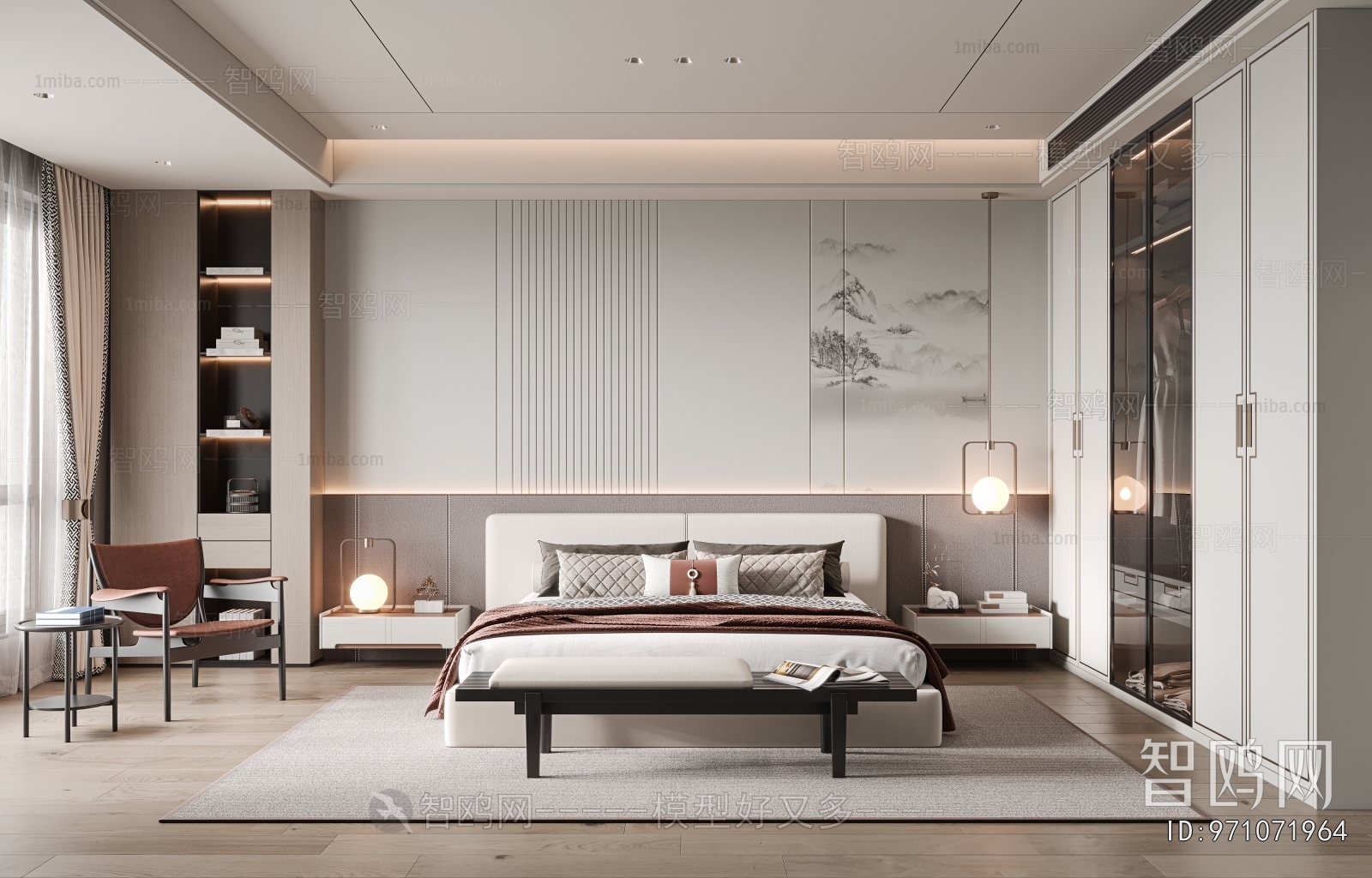 New Chinese Style Bedroom