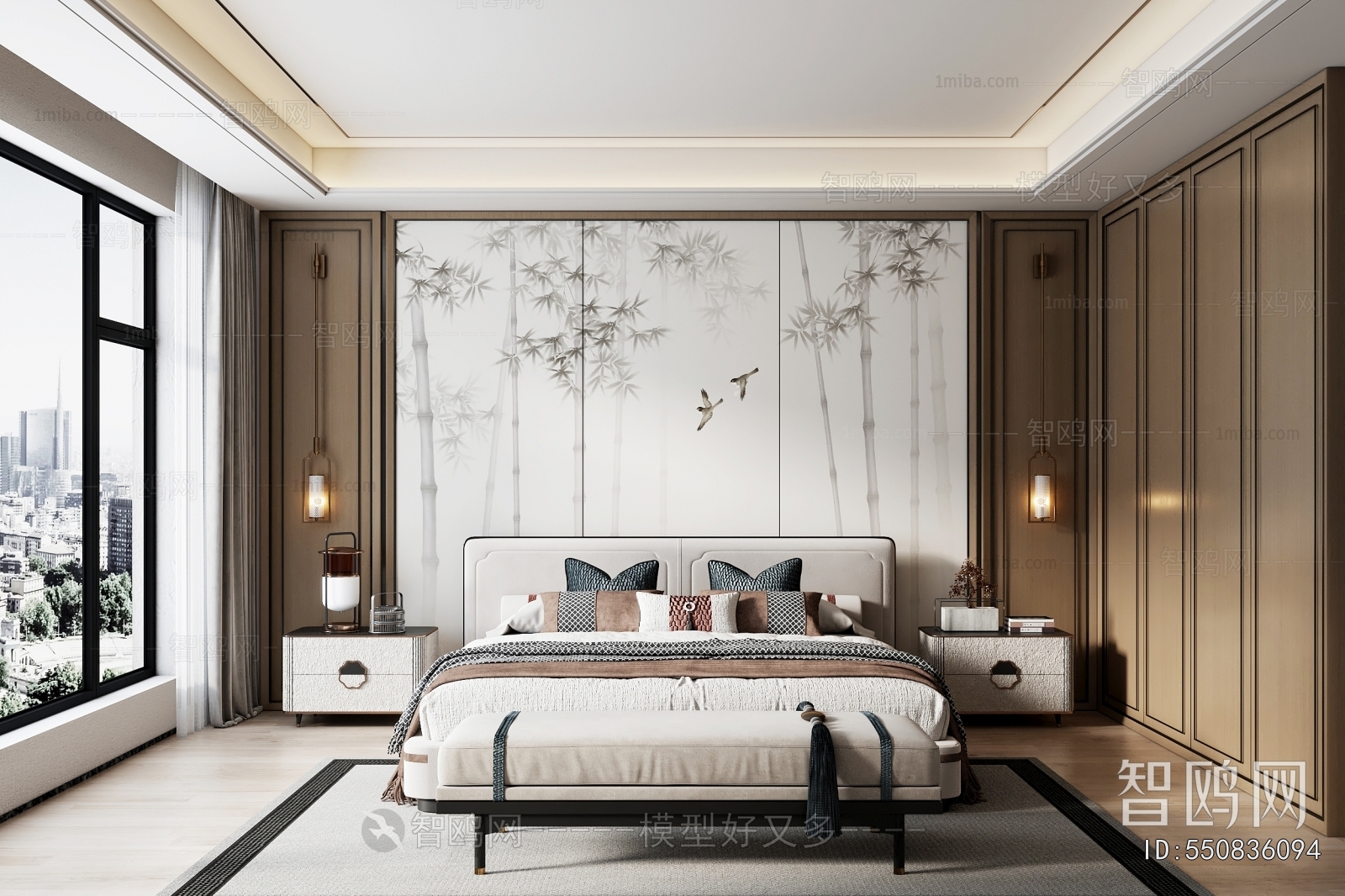 New Chinese Style Bedroom