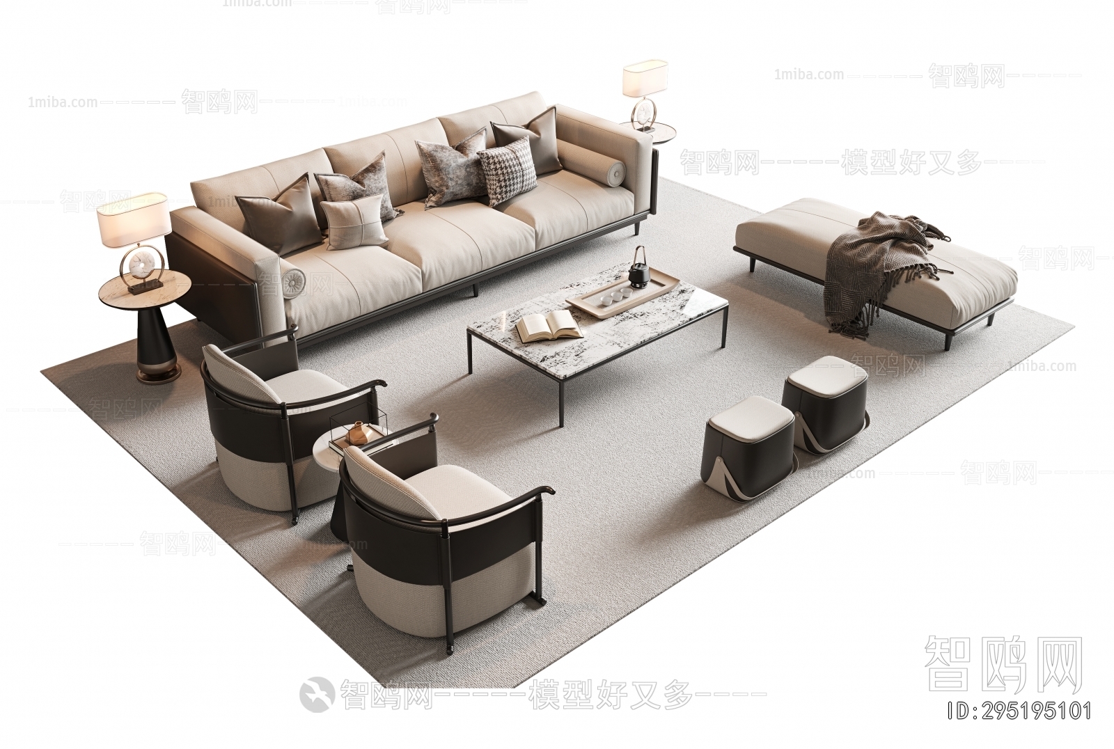 New Chinese Style Sofa Combination