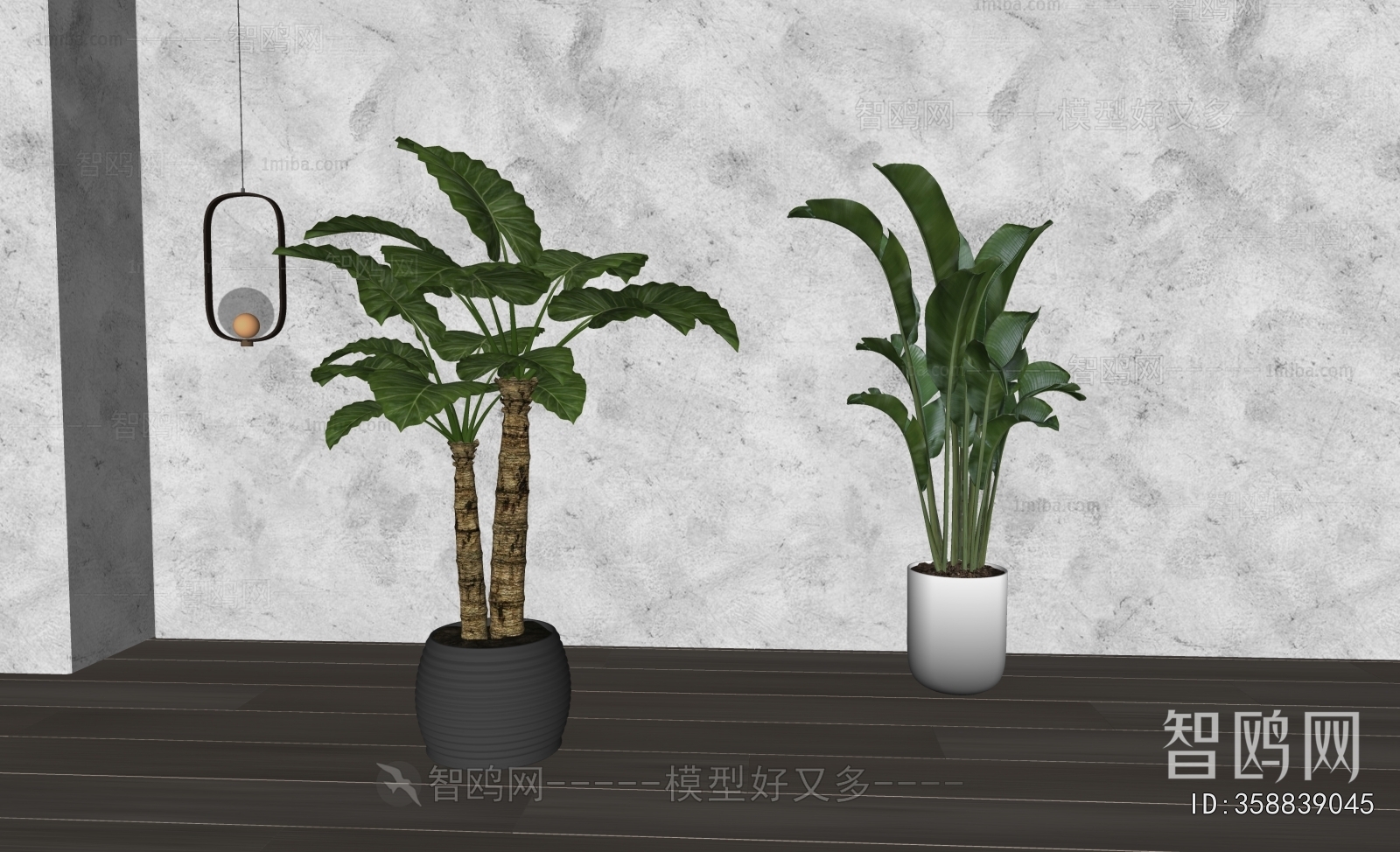 Modern Ground Green Plant Potted Plants