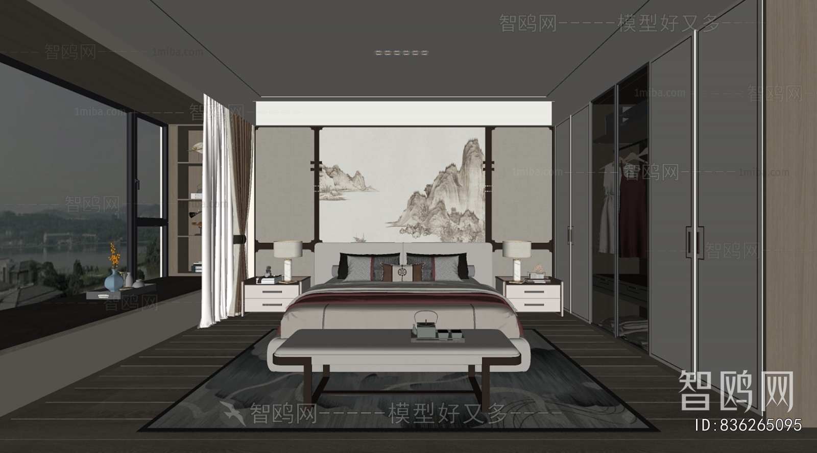 New Chinese Style Bedroom